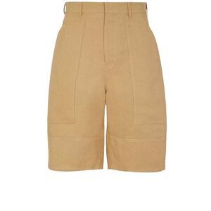FENDI Men's Cotton Gabardine Cargo Shorts Men CAMEL Pants